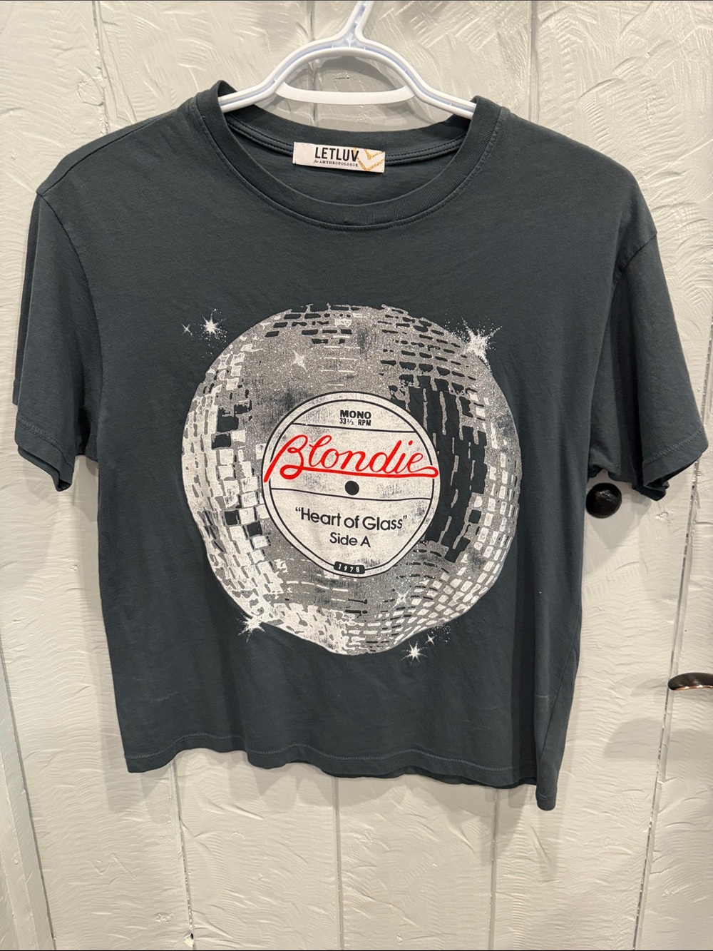 Letluv Blondie 'Heart of Glass' Graphic Tee XXS NWOT